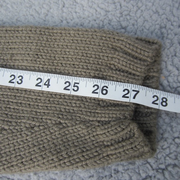 Banana Republic Sweater Mens XL Beige Shawl Collar 100% Wool Knit Heavy Grandpa - Picture 9 of 11